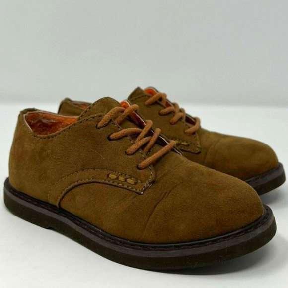 Cole Haan/Nike  Toddler Lil Shane Cognac Suede Oxfords (Nike Air Sole) - Picture 4 of 16